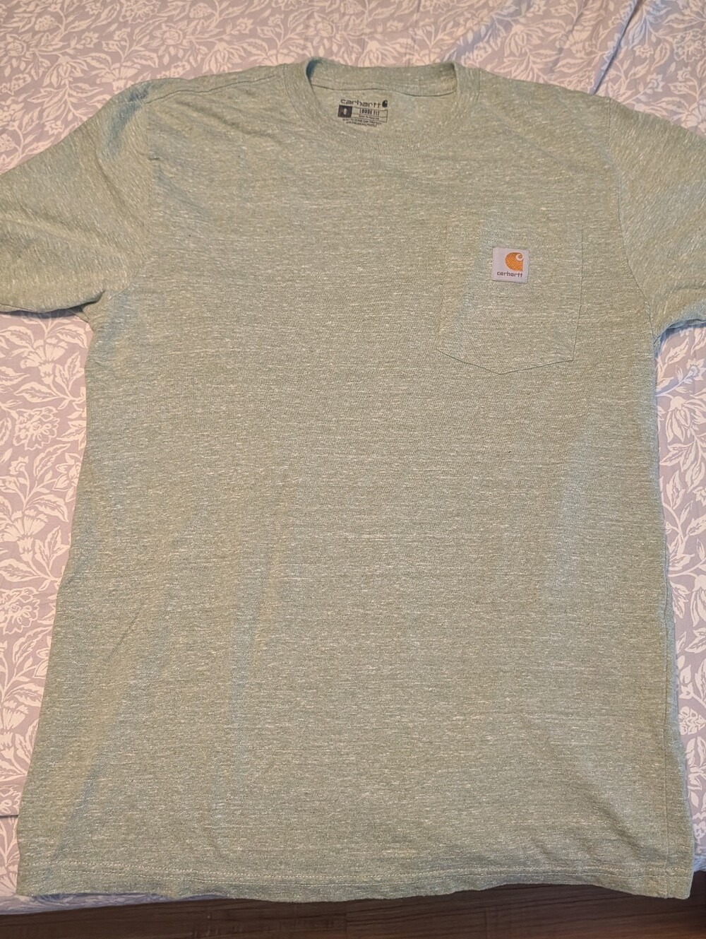 Carhartt Men’s Light Heather Green Short-Sleeve Pocket Tee